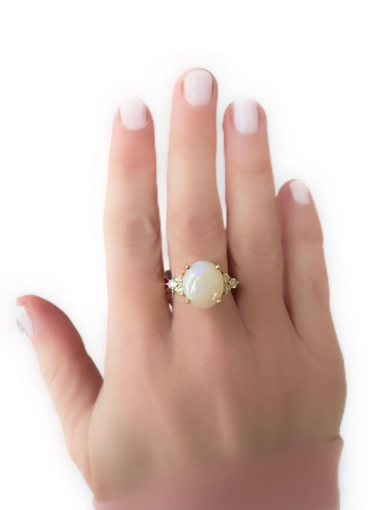 Women's Opal and Diamond Estate Ring