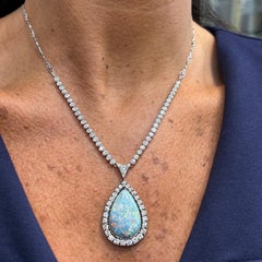 Opal And Diamond Necklace