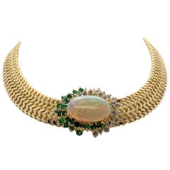 Opal and Diamond Necklace Opal and Diamond Necklace