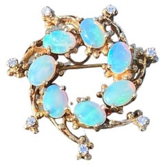 Opal and Diamond Pendant/Brooch