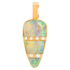 Opal and Diamond Pendant