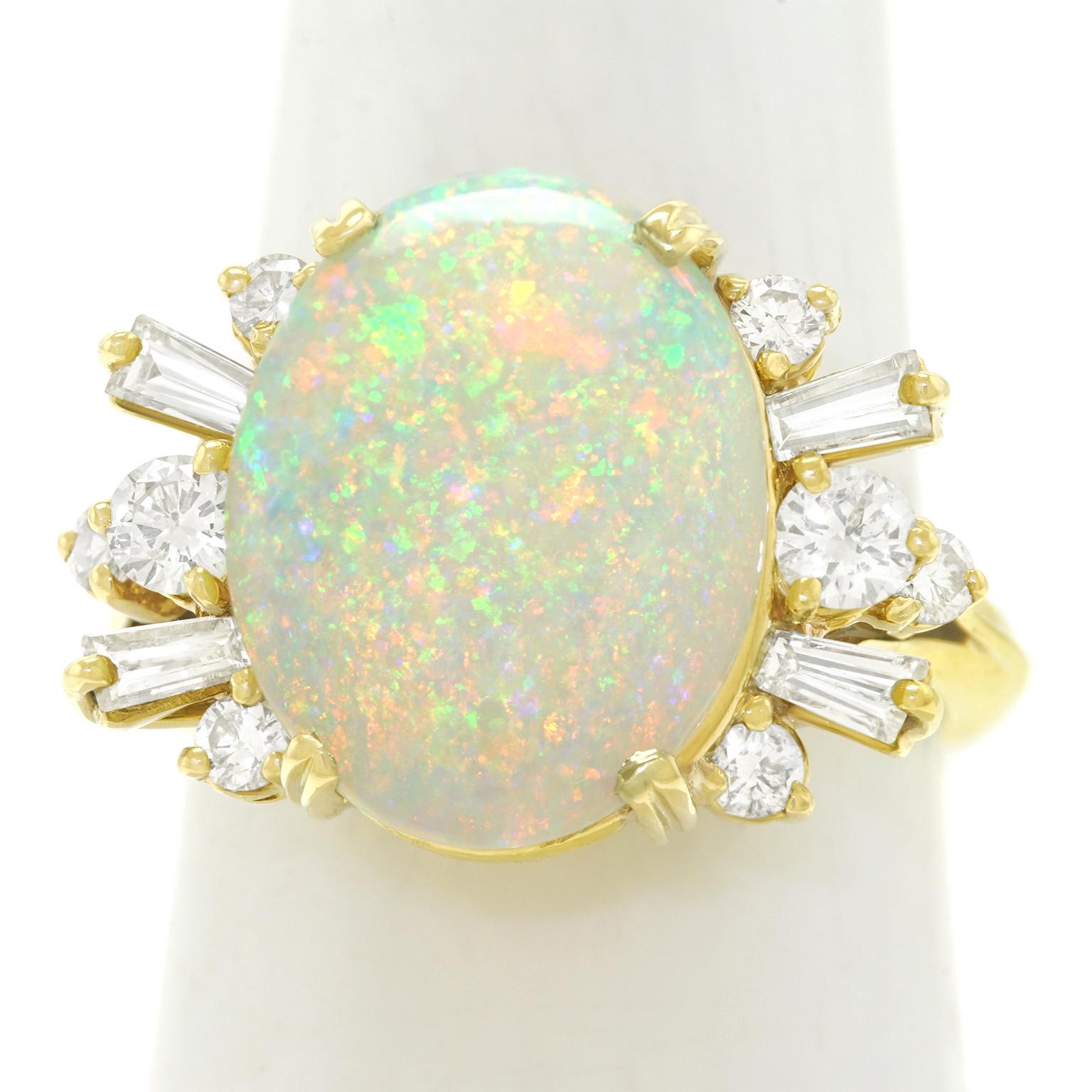 Opal and Diamond-Set Ring 1