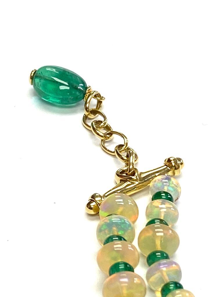 Goshwara Opal and Emerald 2-Strand Bead Necklace 2