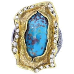 Opal and Multi-Color Gemstone Ring