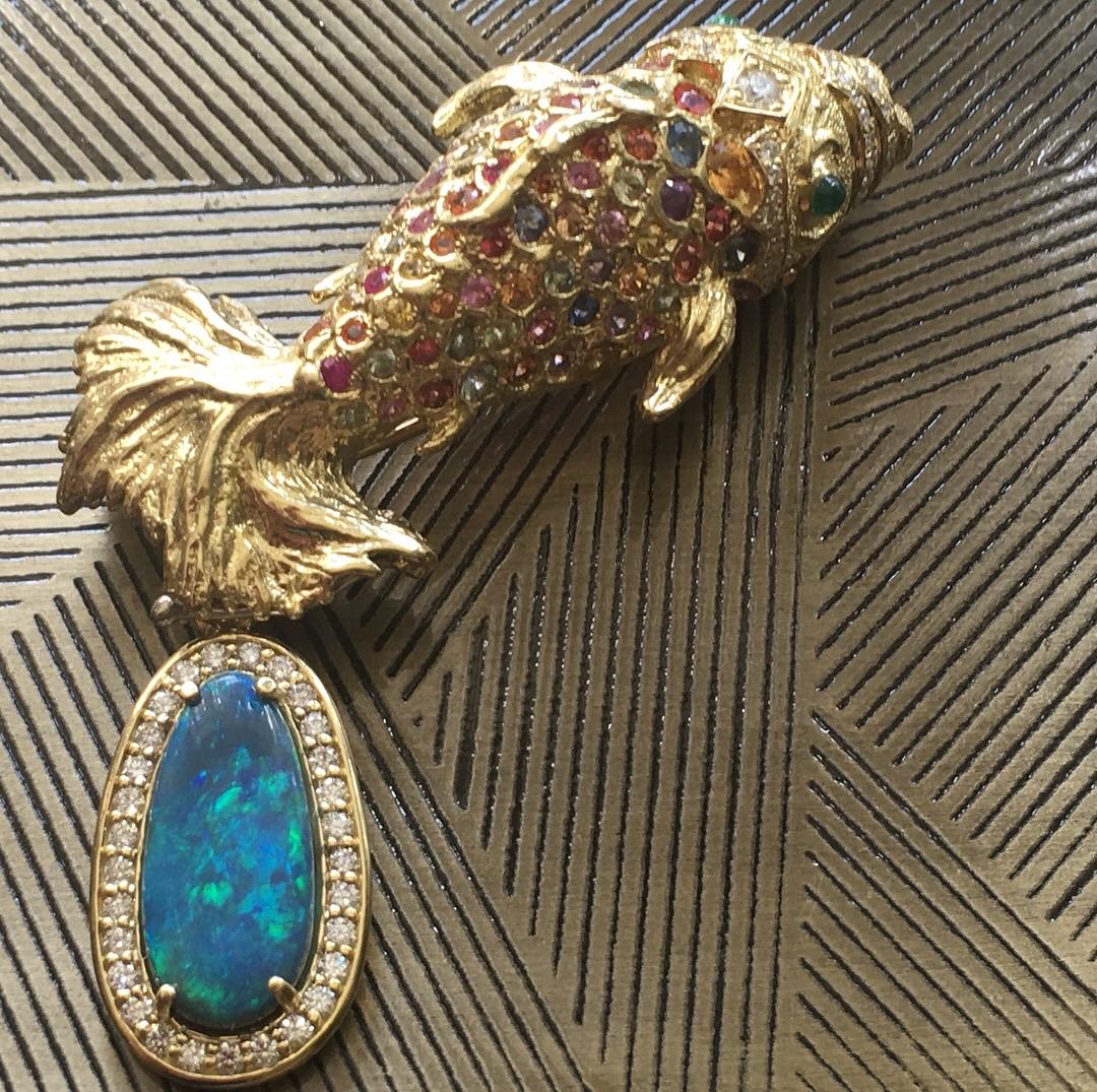 Contemporary Opal and Sapphire 