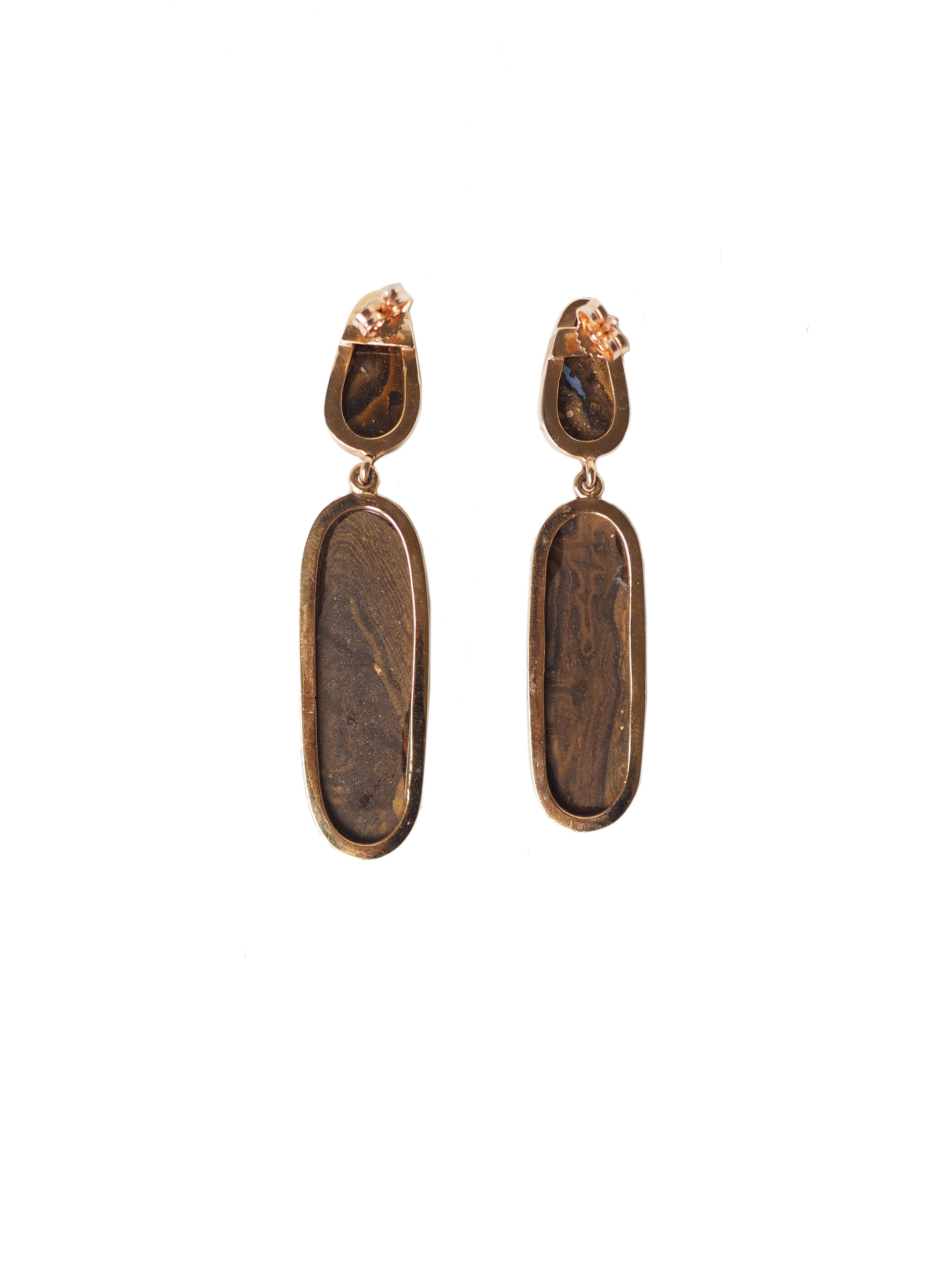 bronze dangle earrings