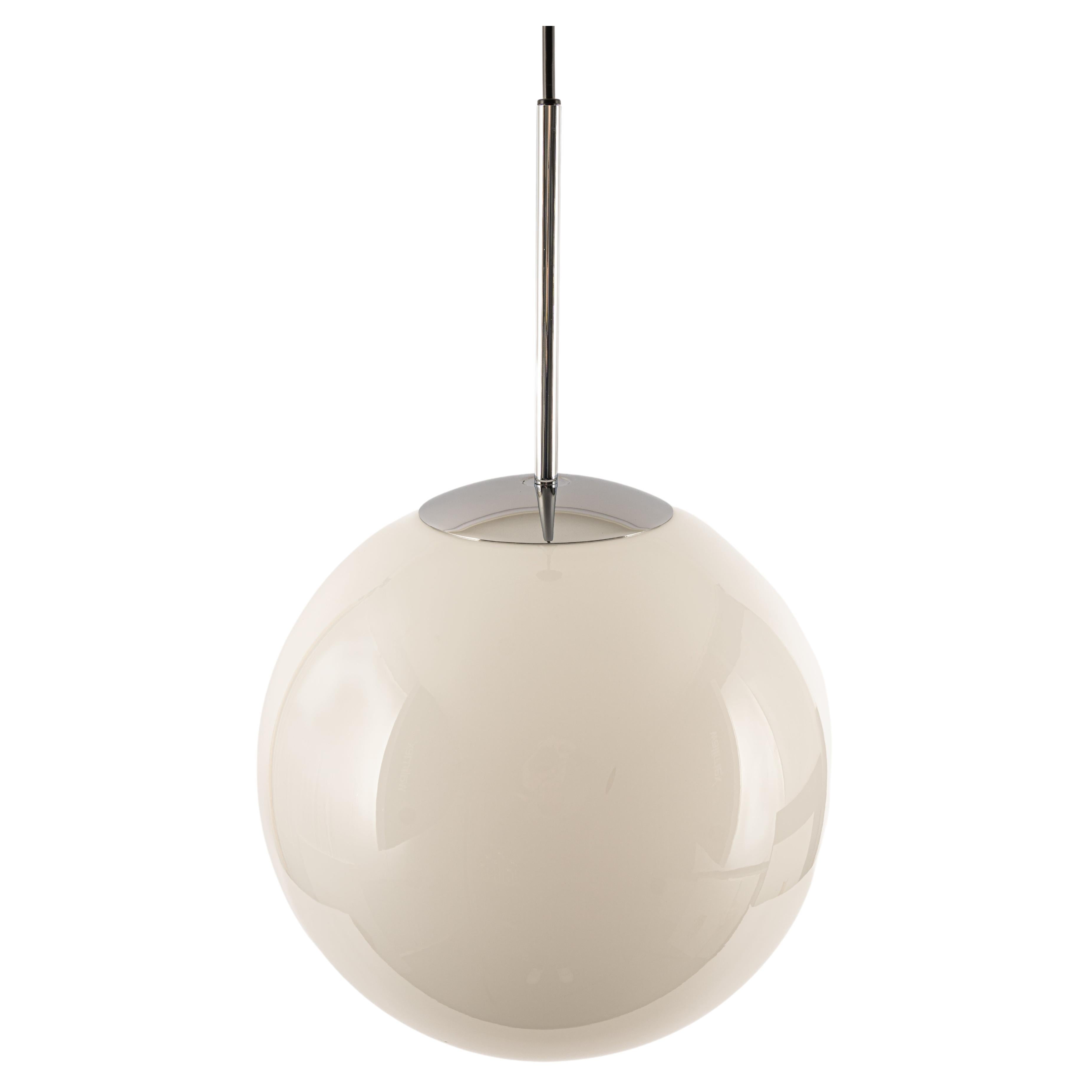 Opal Ball Pendant Light by Peill Putzler, Germany, 1970s For Sale