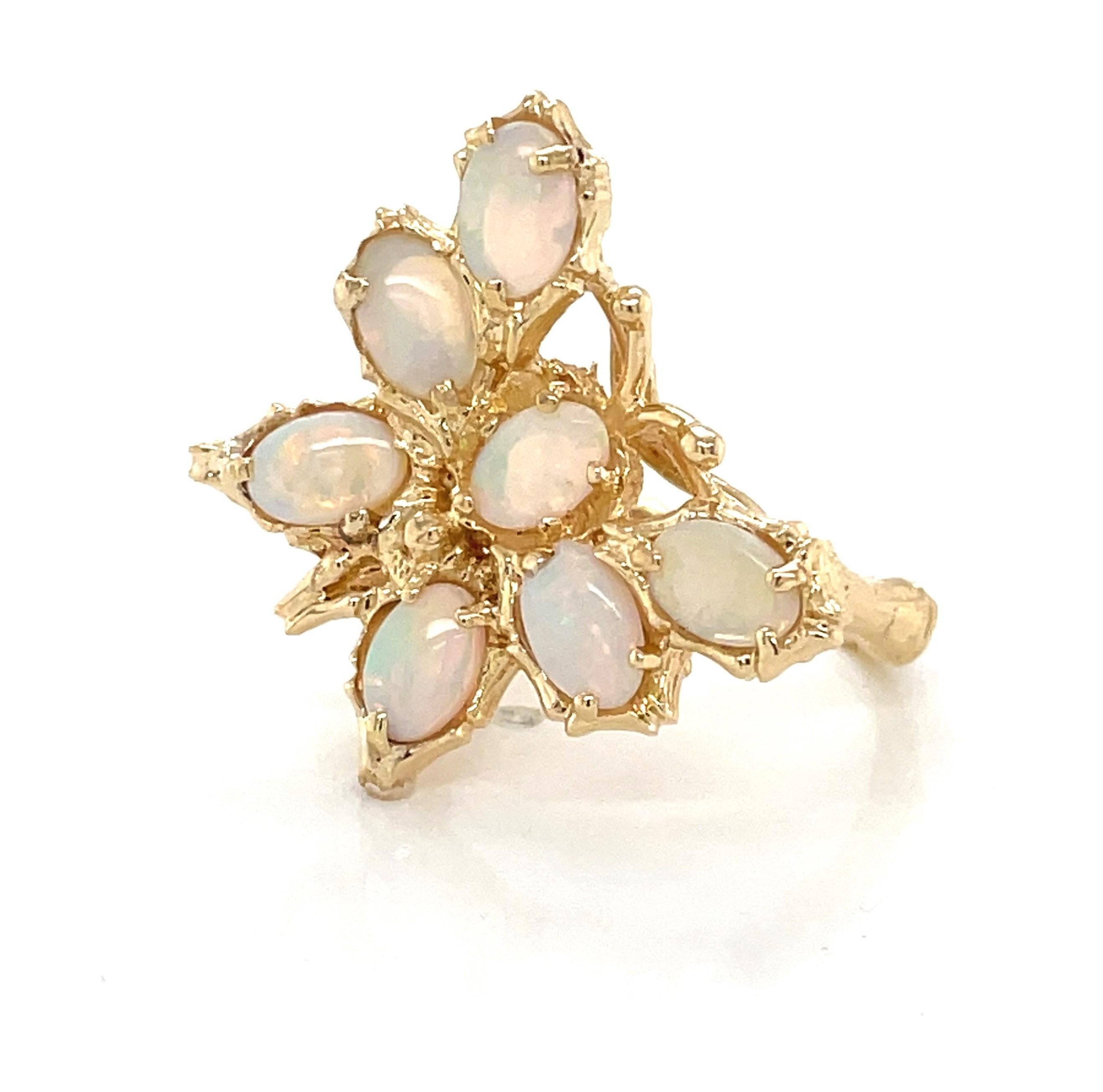 opal butterfly ring
