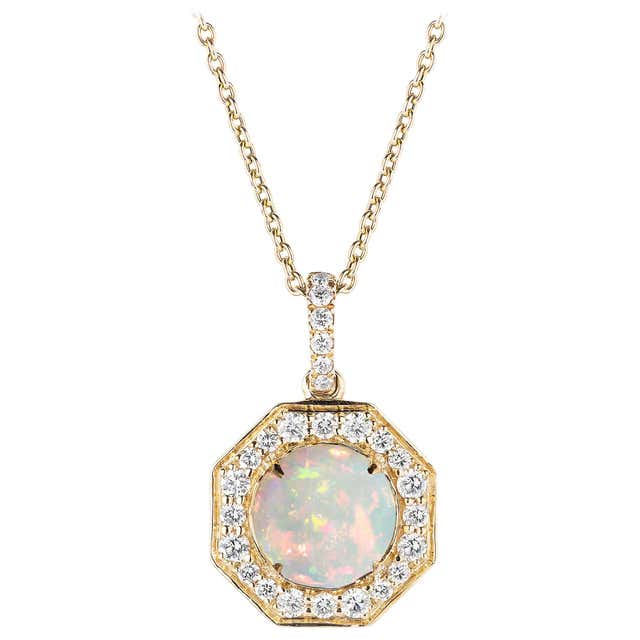 Goshwara Large Opal And Diamond Pendant For Sale at 1stDibs