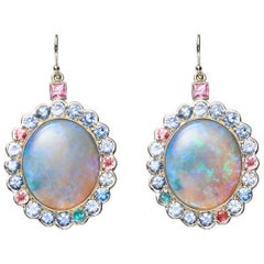 Susan Lister Locke Opal Candy Drop Earrings