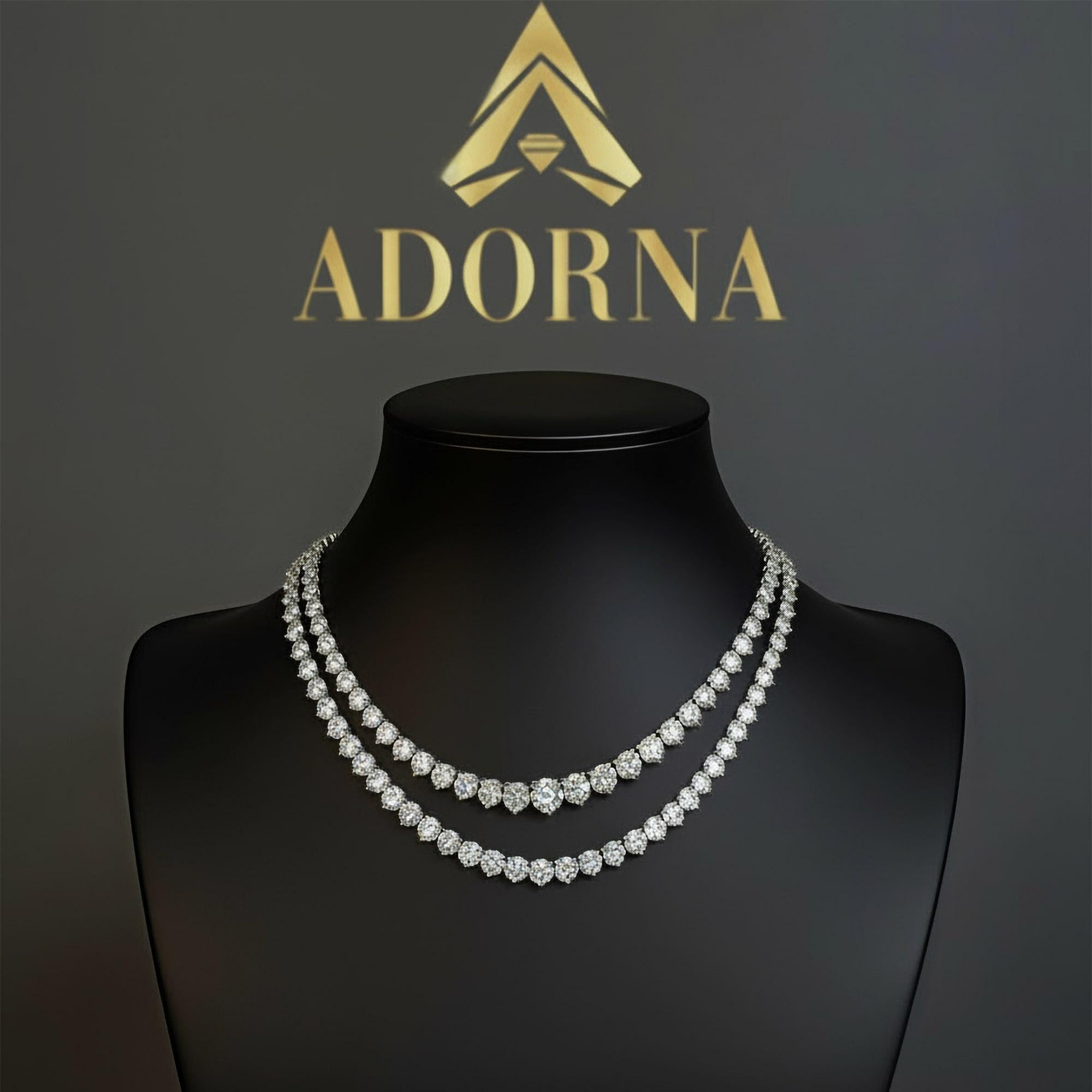 Collier d'opale en cascade en or blanc 14K avec diamants Neuf - En vente à Los Angeles, CA