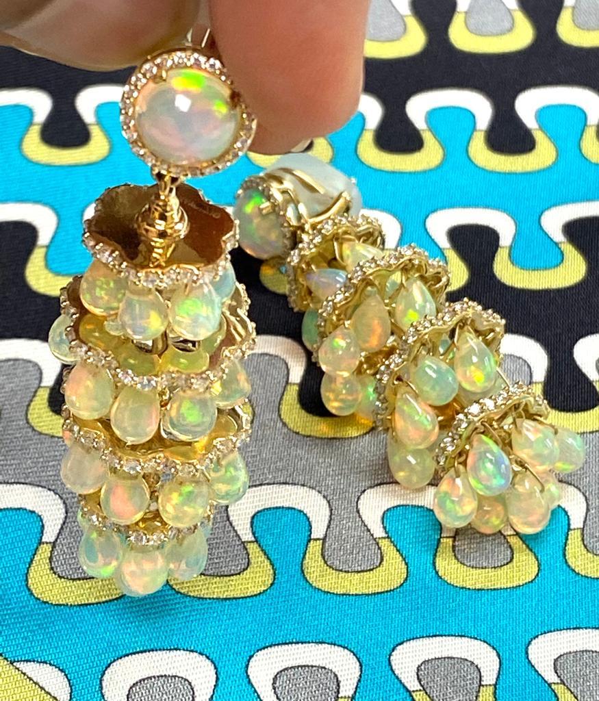 opal chandelier earrings