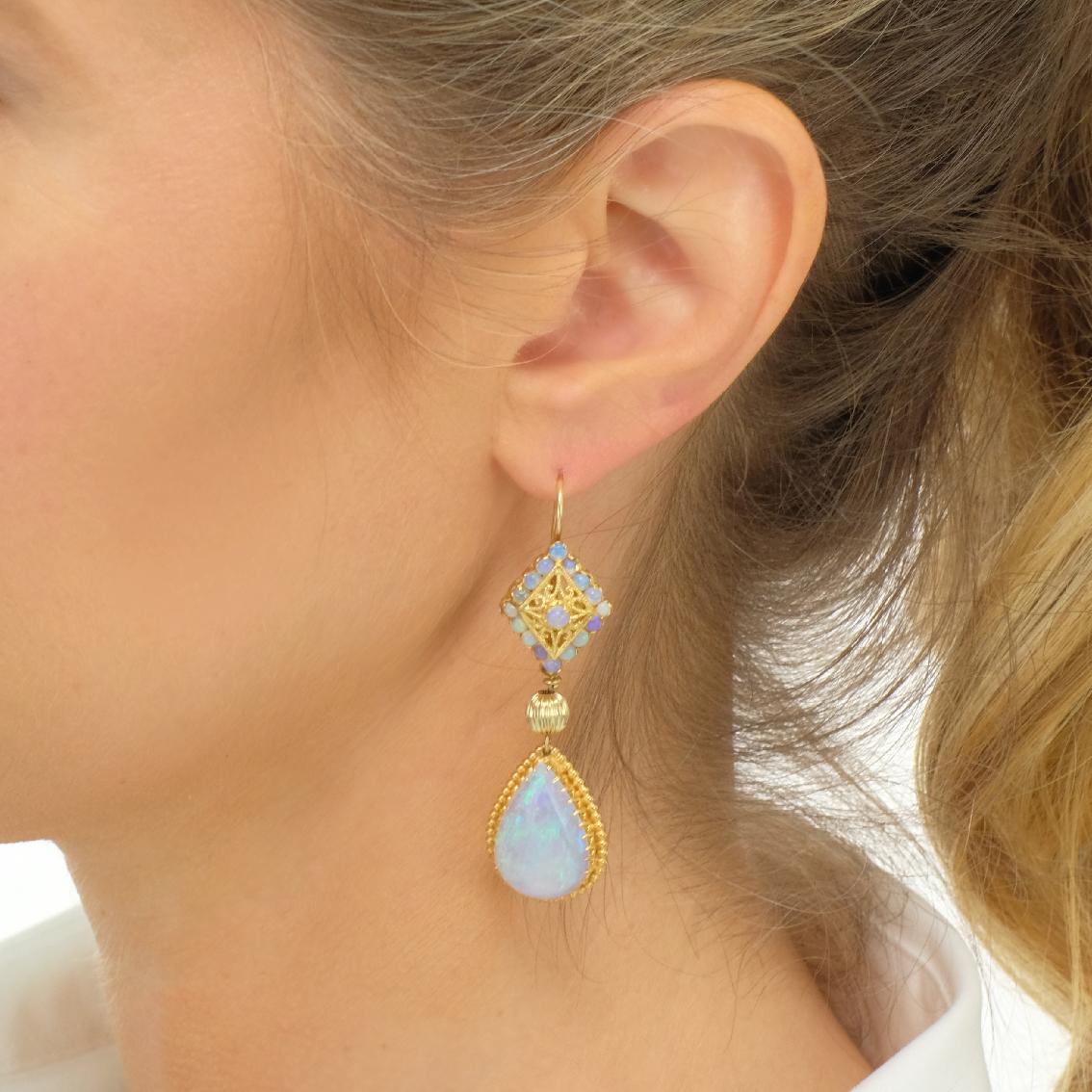 Women's Opal Chandelier Earrings