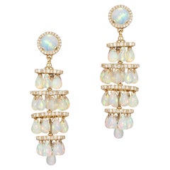 Goshwara Opal Chandelier And Diamond Earrings