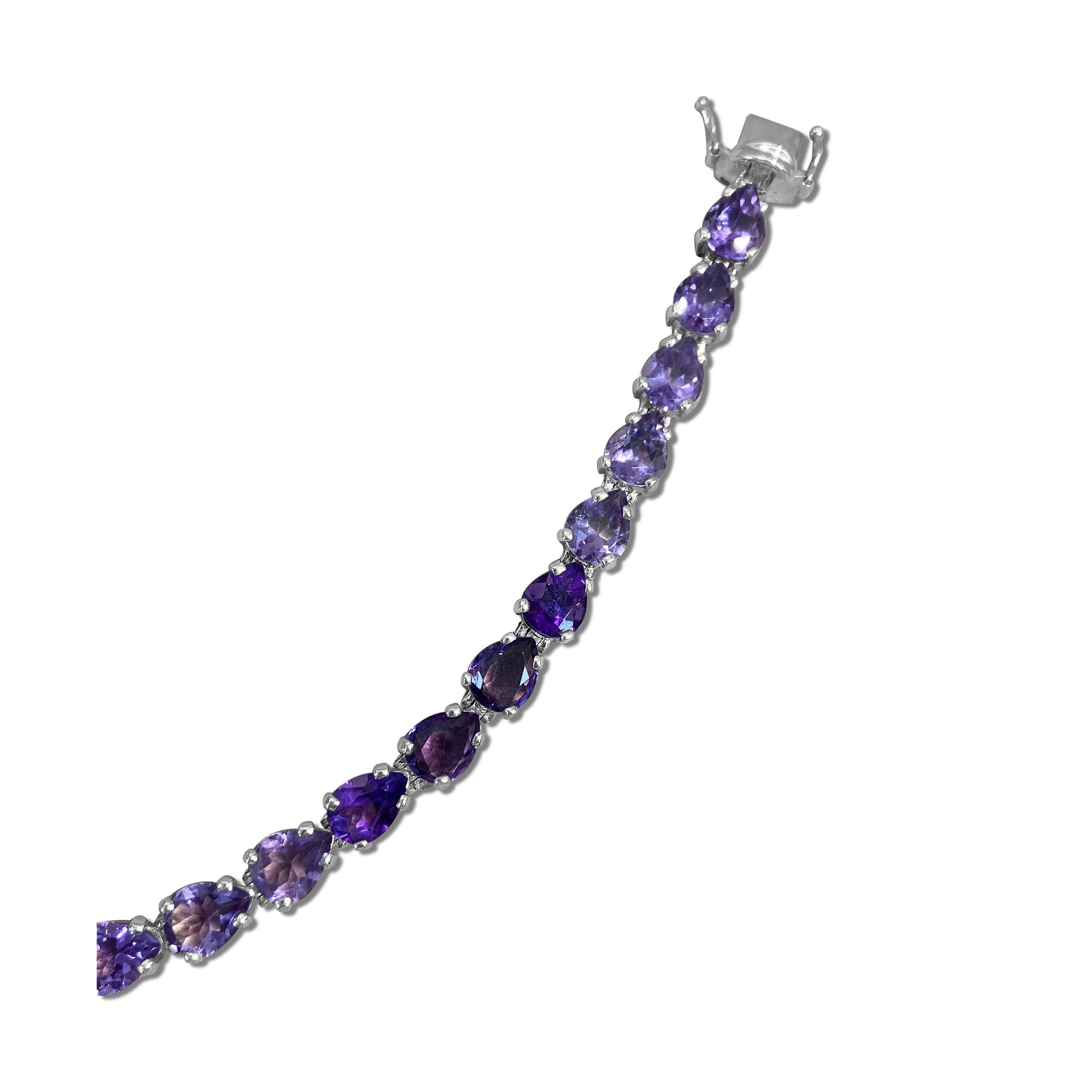 Stephen Dweck Opal Closure Amethyst Accent Tennis Bracelet in Sterling Silver  2