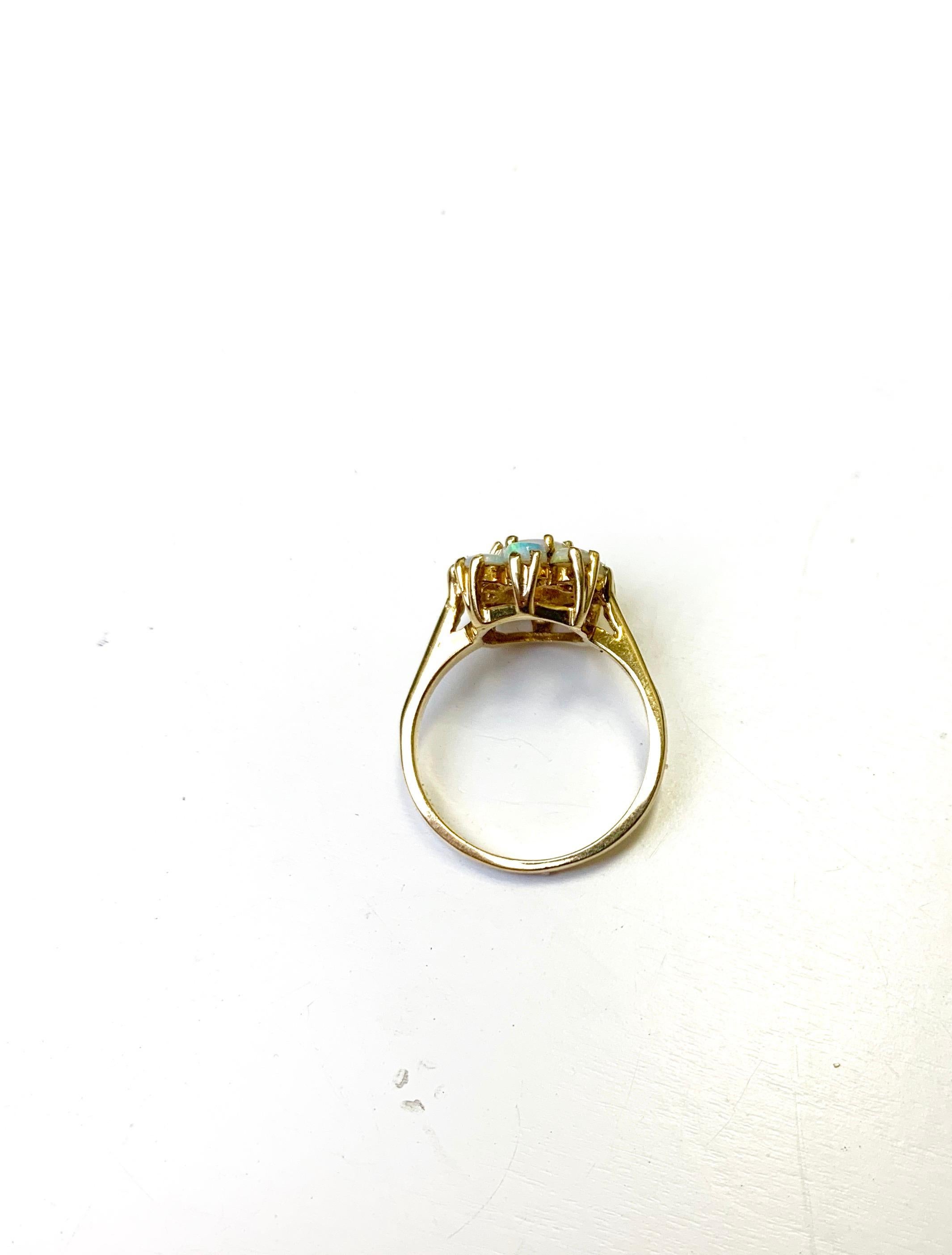Women's or Men's Opal Cluster Ring