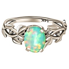 Bague cocktail opale en or 14k