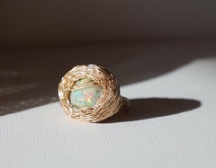 Opal Cocktail Statement one-of-a-kind ring by the artist in 14 Kt Gold Filled