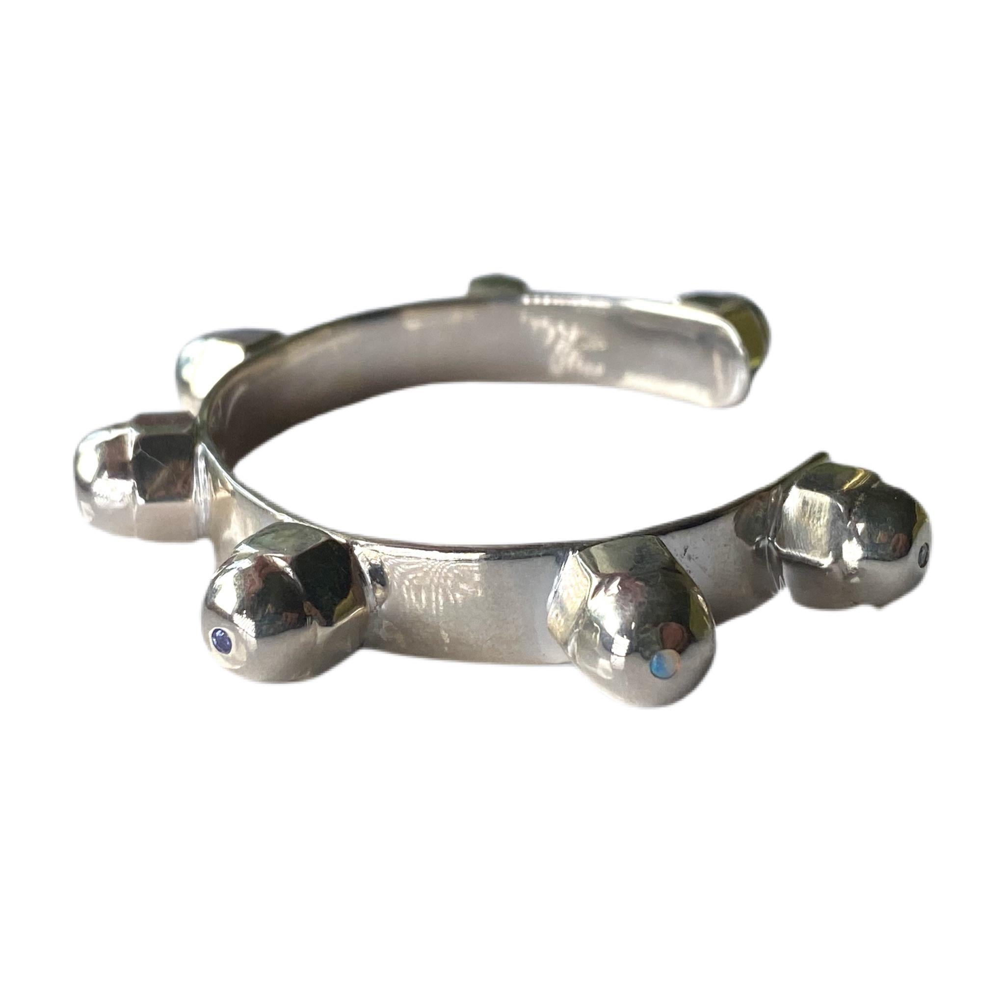 Women's Opal Cuff Bangle Bracelet Bronze Statement J Dauphin For Sale