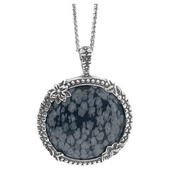 Collier pendentif réversible en argent sterling avec opale etndrite