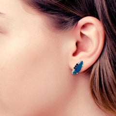 Opal Diamond 14 Karat Gold Stud Earrings