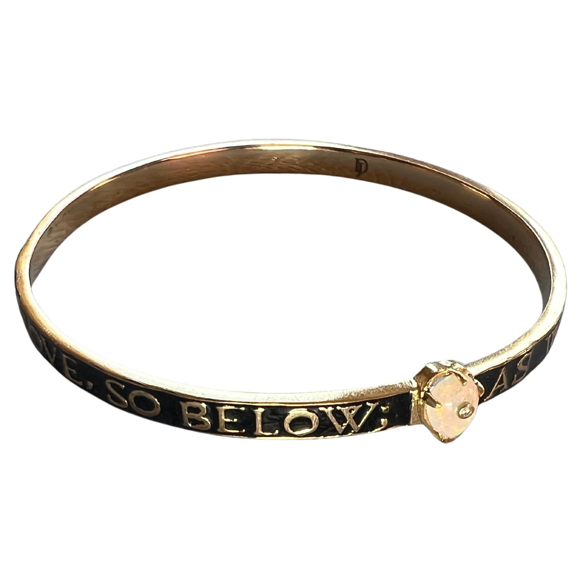 Brazalete Ópalo Diamante Esmalte Negro en Nuevo estado para la venta en Los Angeles, CA