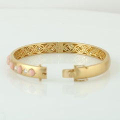 Bracelet en or jaune 18 carats avec opale et diamant