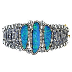 Opal-Diamant-Armband Manschette