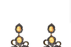 Opal and Diamond Chandelier Earrings