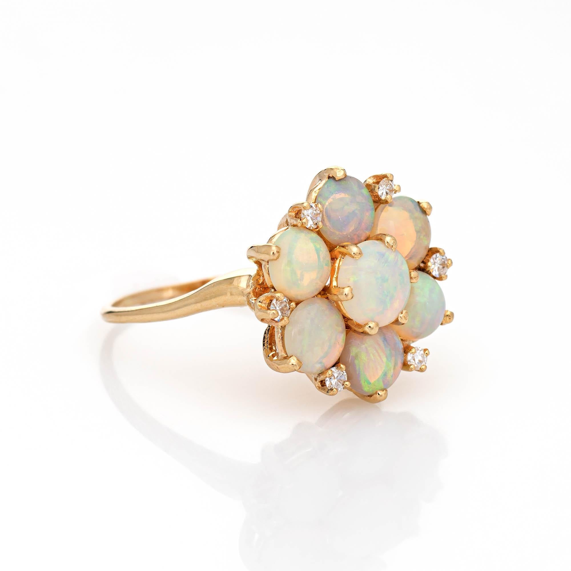 antique opal cluster ring