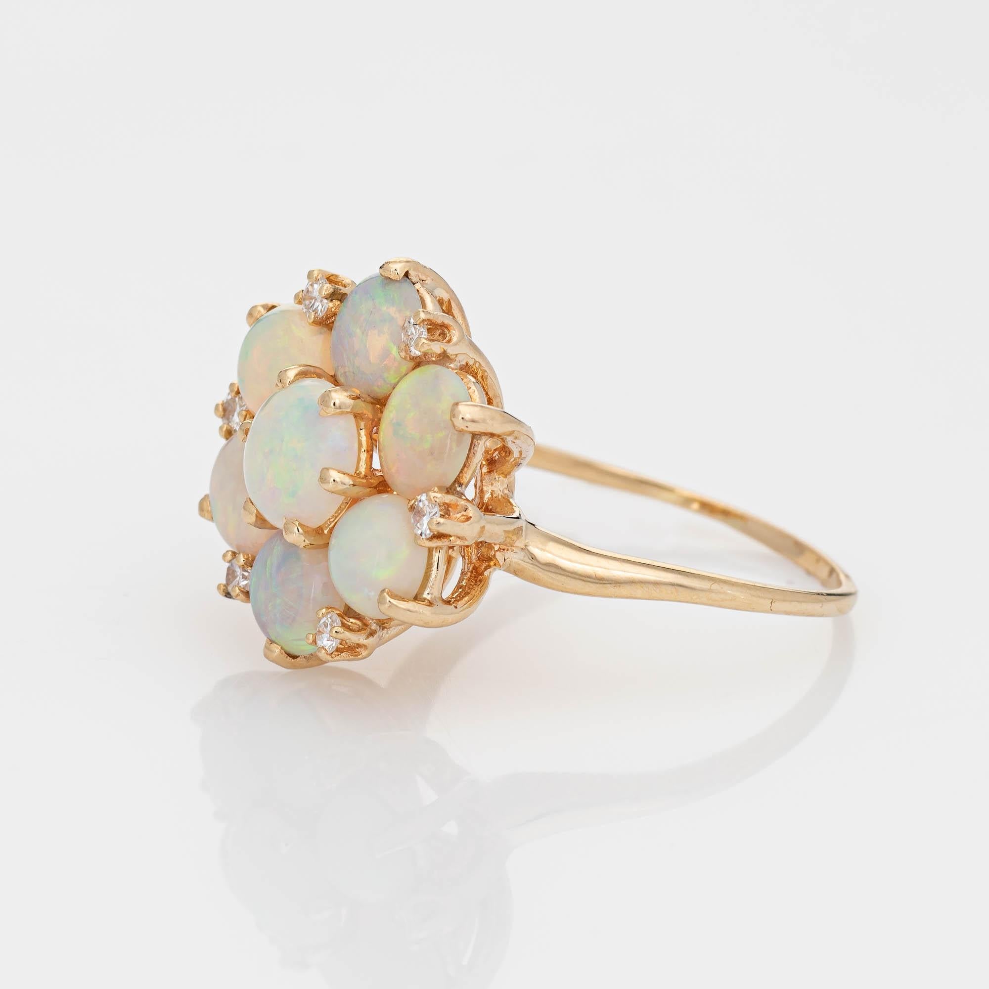 vintage opal cluster ring