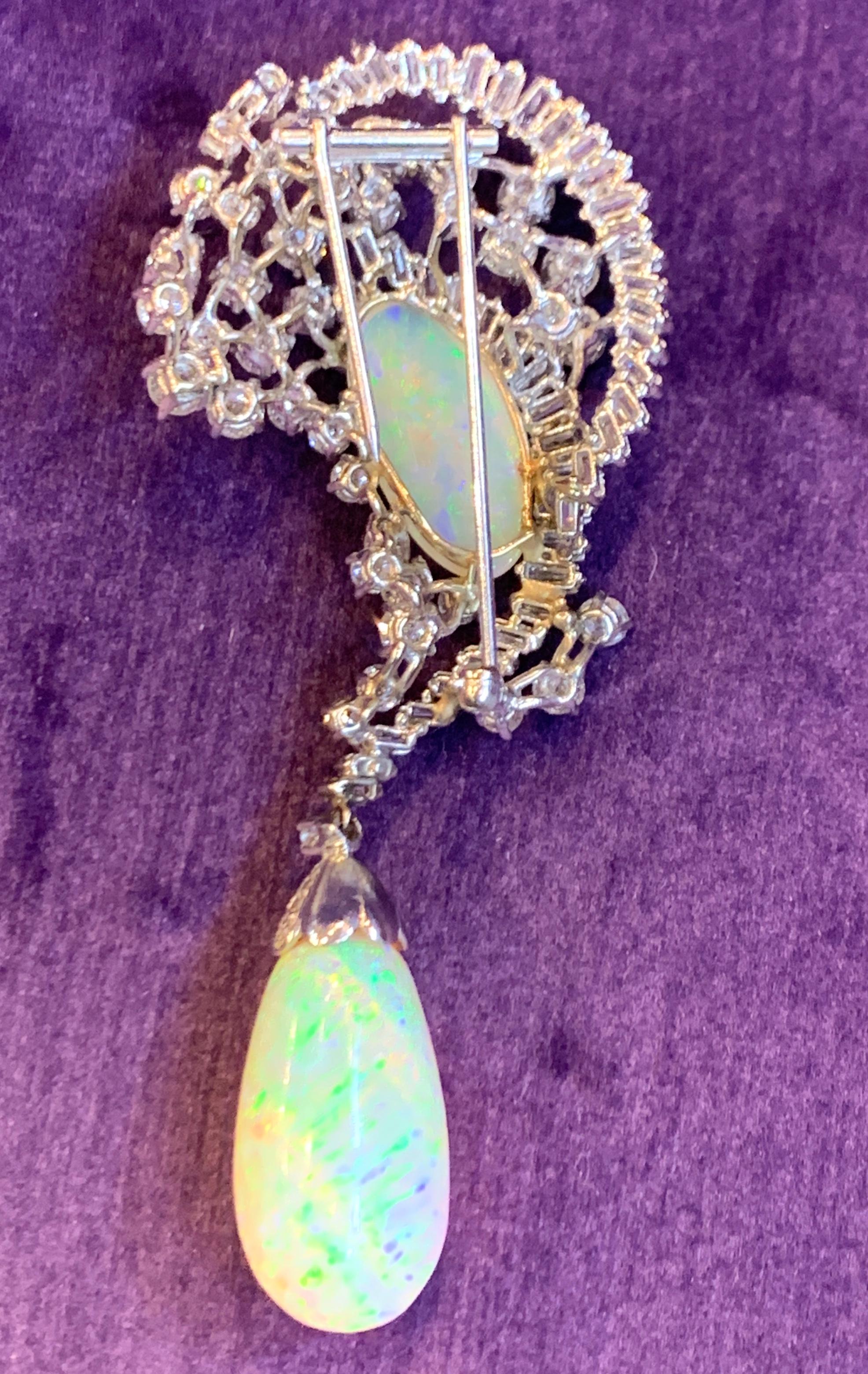 antique opal brooch