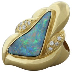 Opal Diamond Gold Cocktail Ring Opal Diamond Gold Cocktail Ring