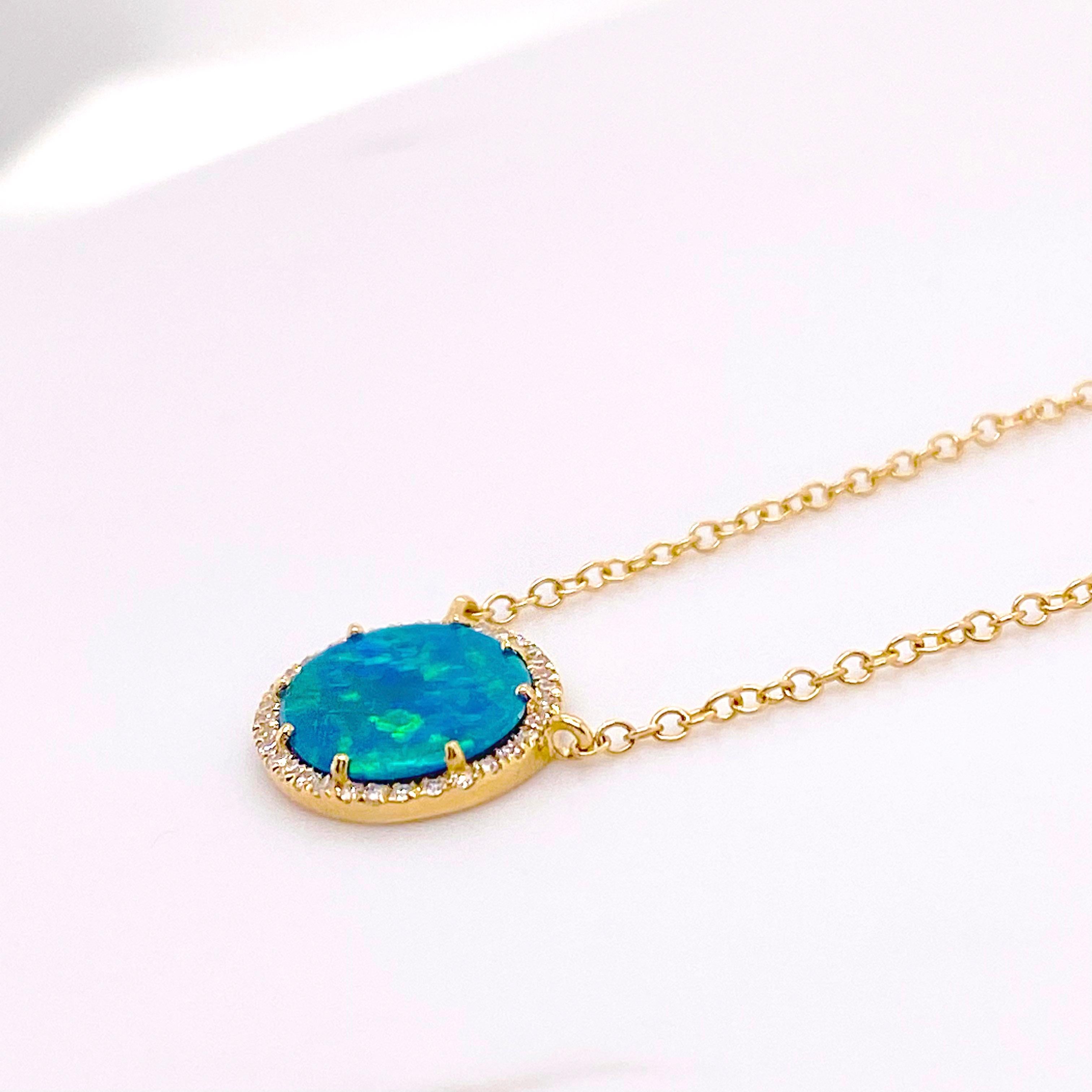 real opal necklace gold