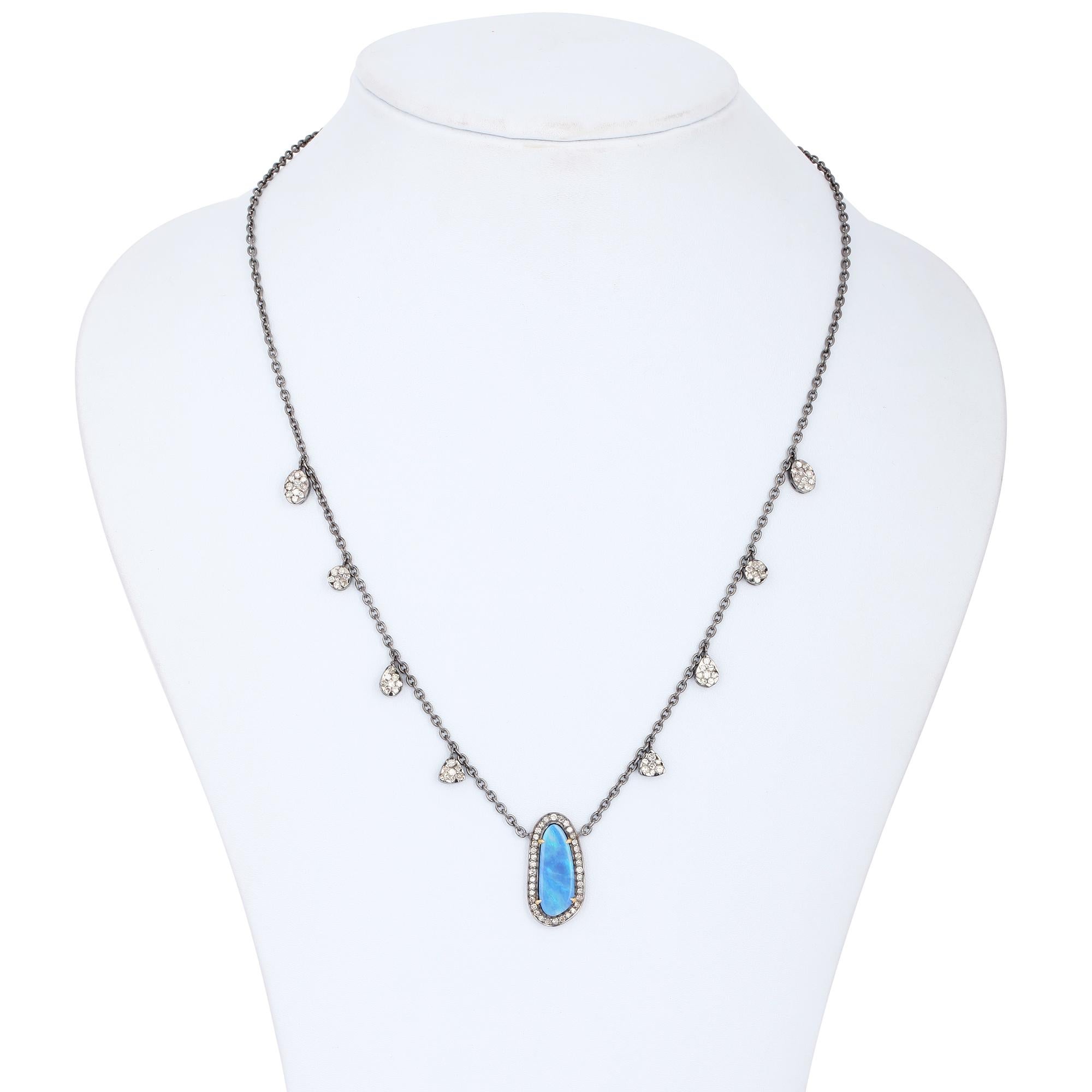 opal and diamond necklace