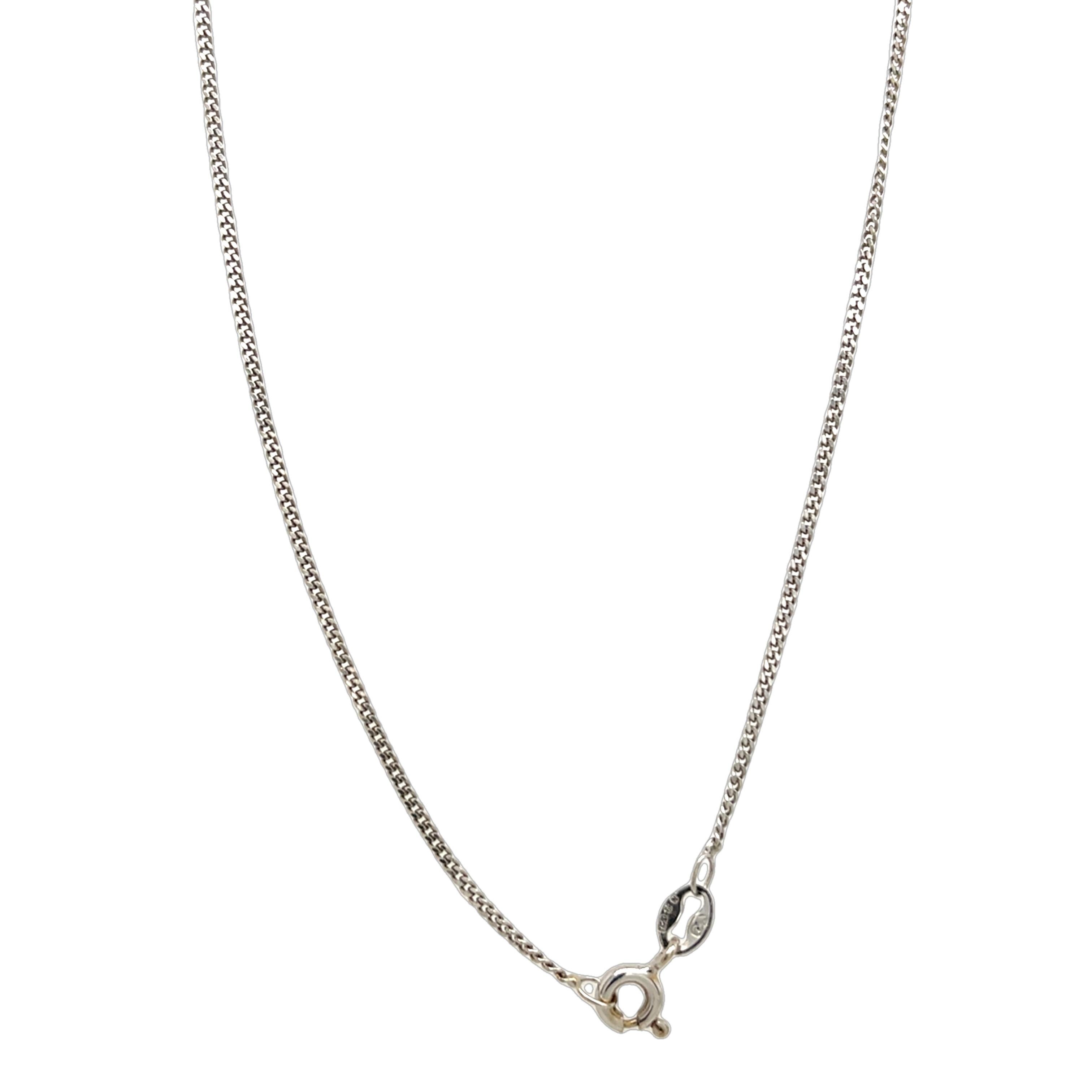 Ciondolo con opale e diamanti in oro bianco e rosa 18ct su catena in oro bianco da 16