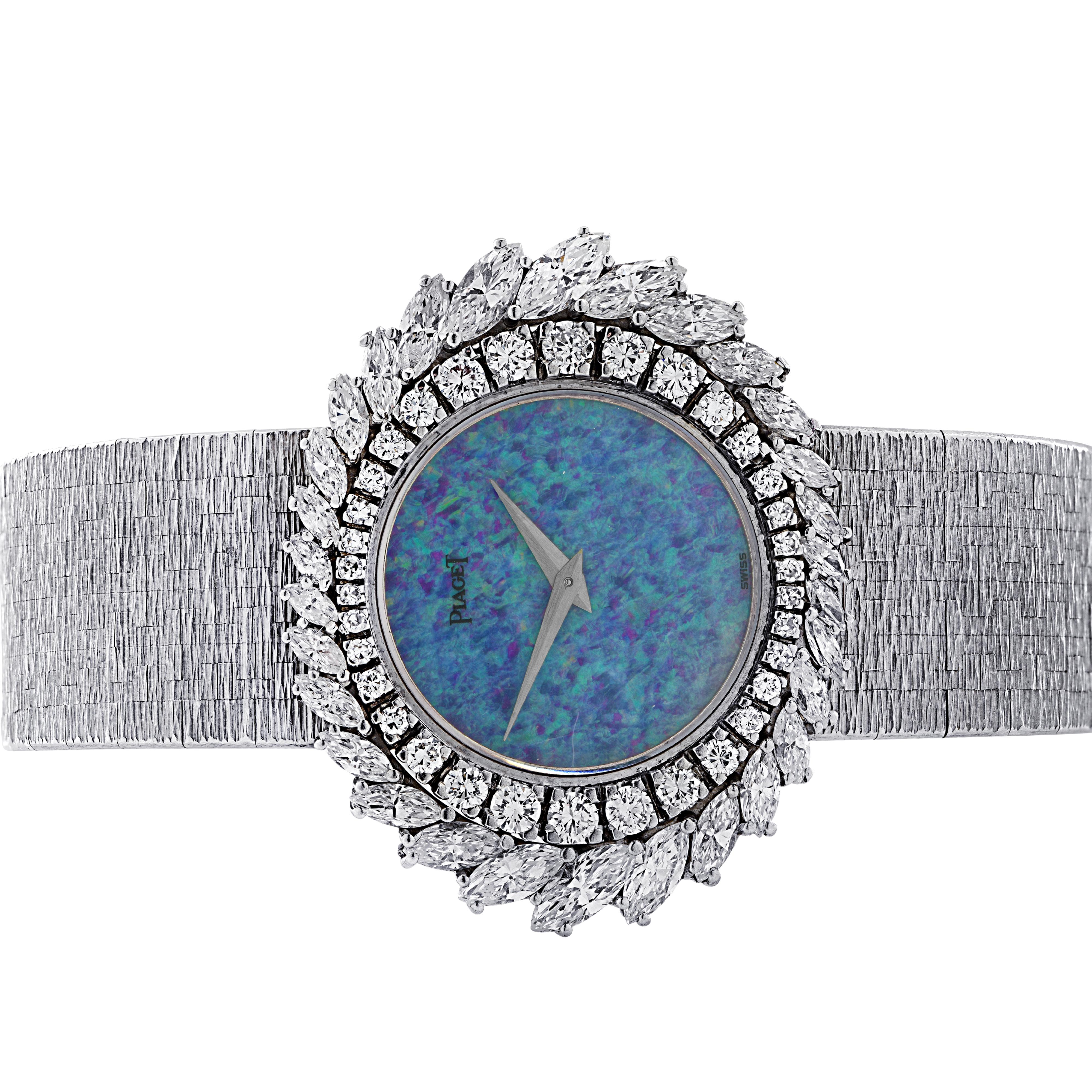 Piaget-Uhr mit Opal und Diamanten:: ca. 1970er Jahre im Zustand „Gut“ in Miami, FL