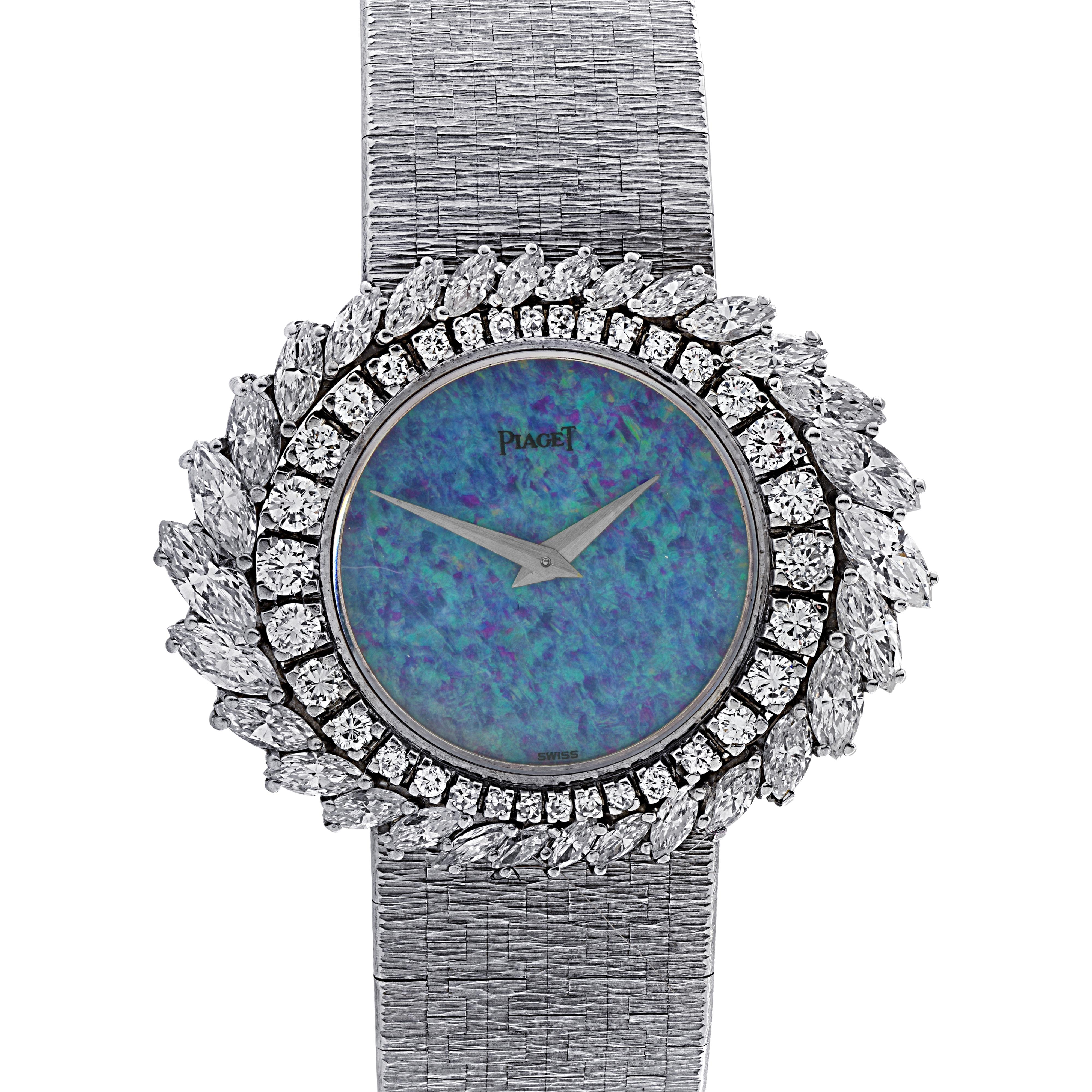 Piaget-Uhr mit Opal und Diamanten:: ca. 1970er Jahre Damen