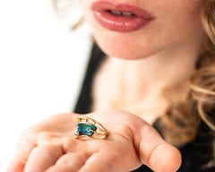 Opal & Diamond-Ring aus Mixed Gold