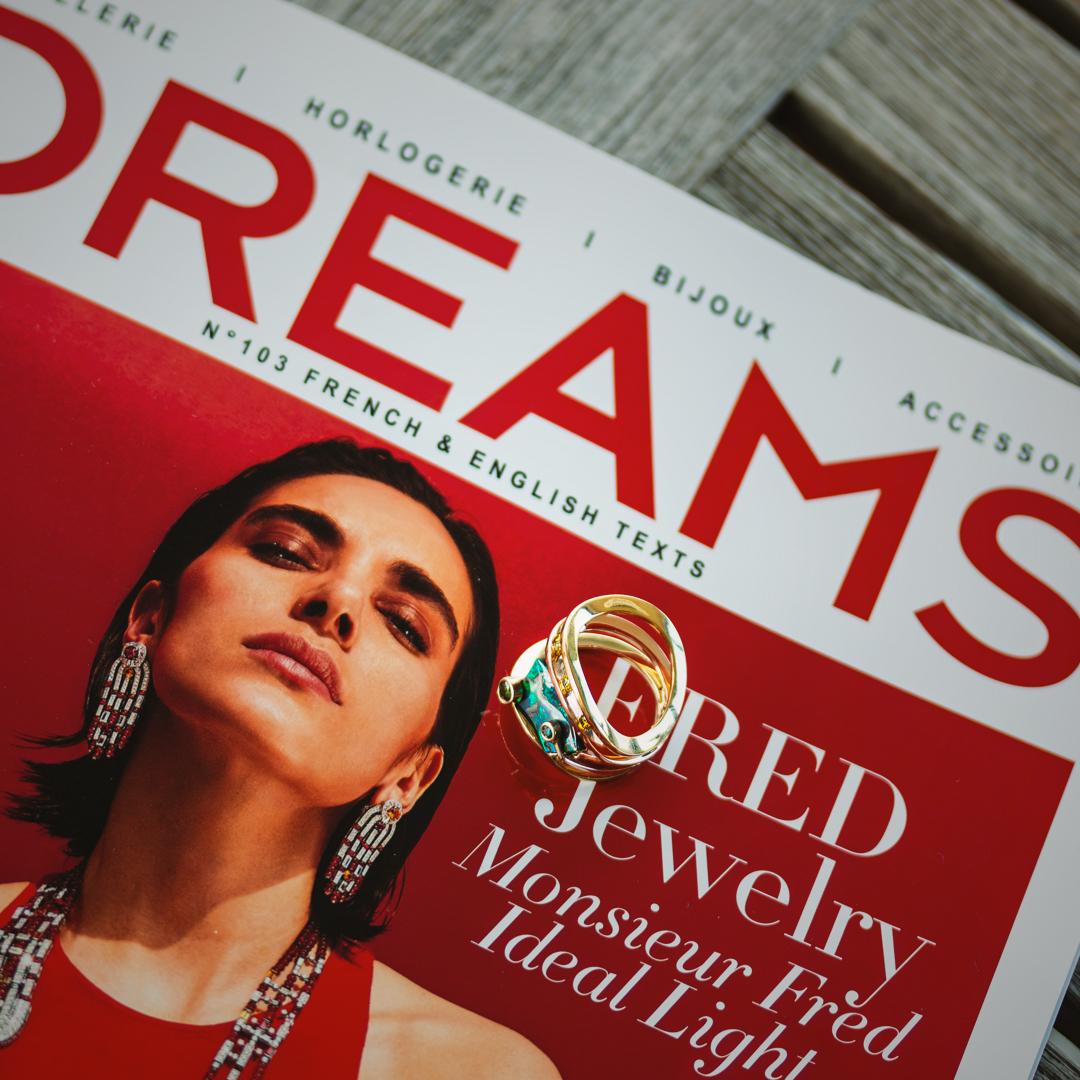 Anello con opale e diamanti in oro misto in vendita 1