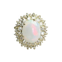 Opal Diamond Ring