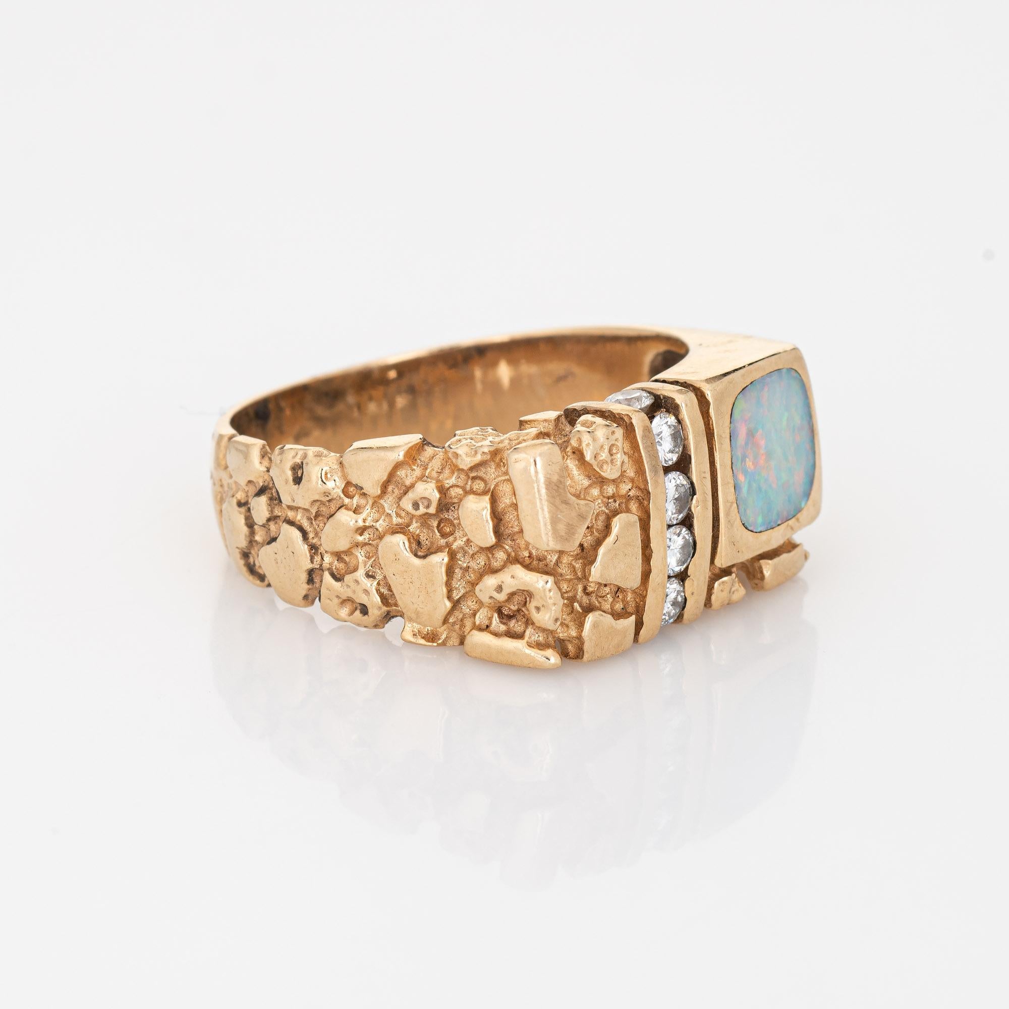 vintage mens opal ring