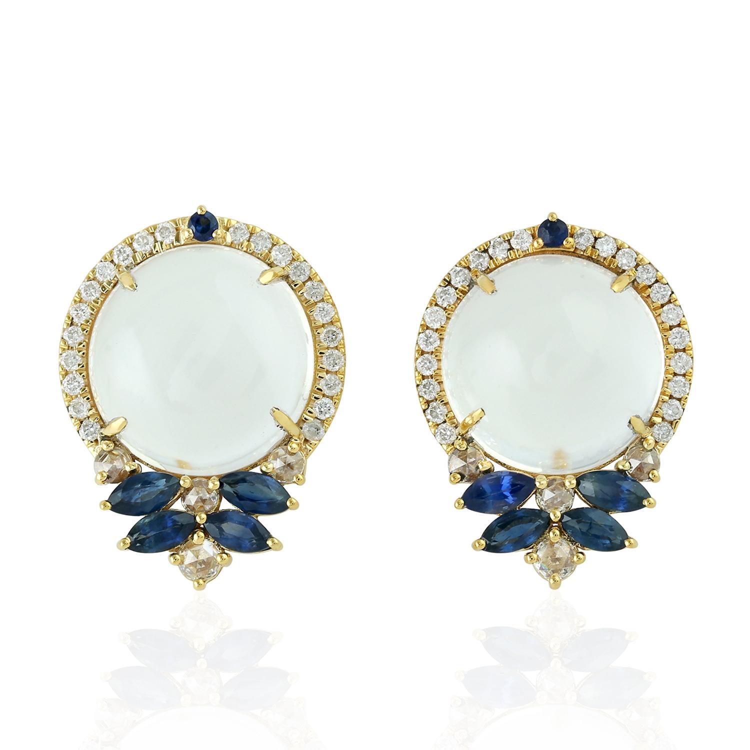 opal and sapphire earrings