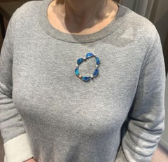 Opal Diamond White Gold Brooch by Prof. Friedrich Becker