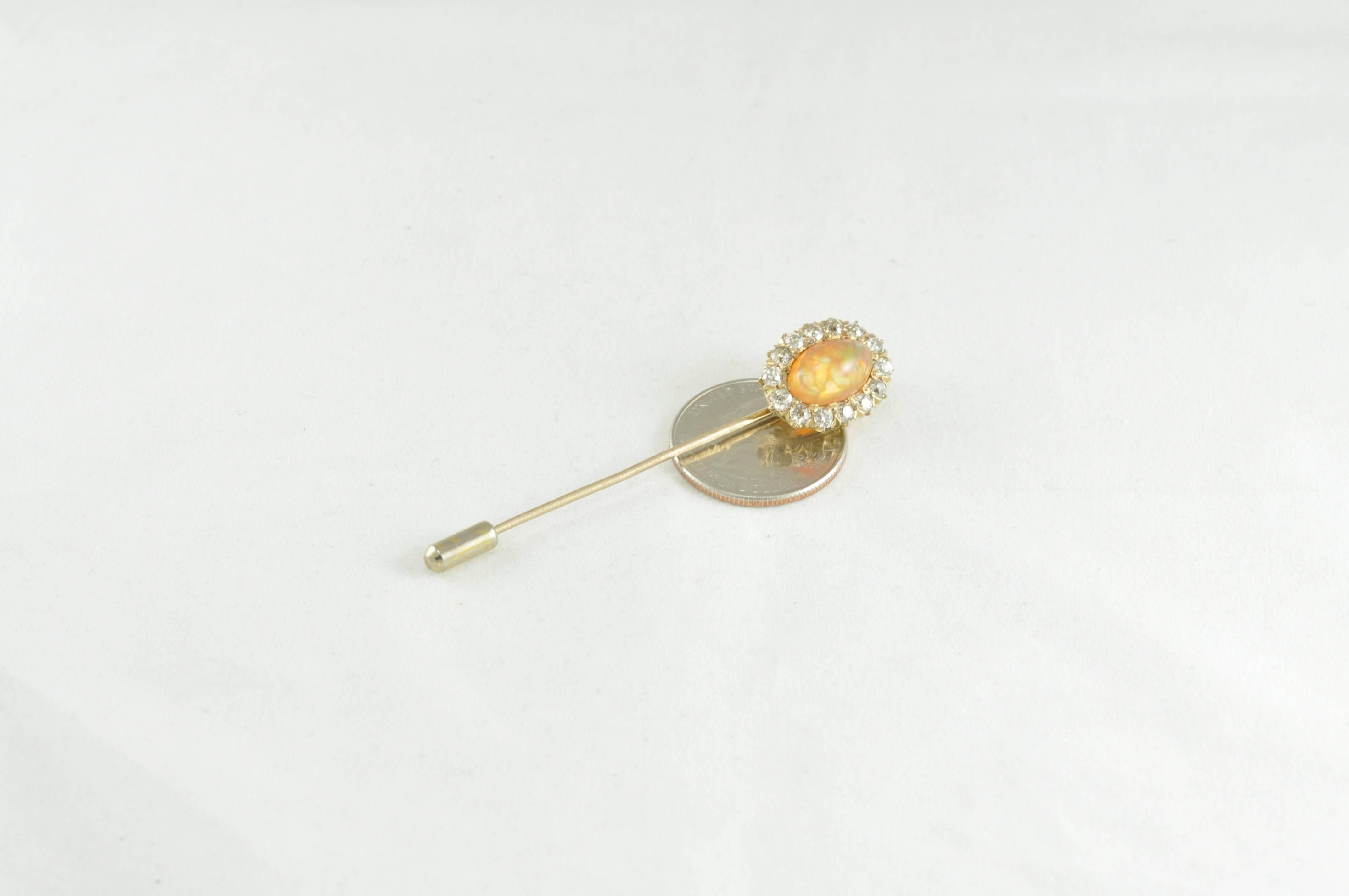 opal hat pin