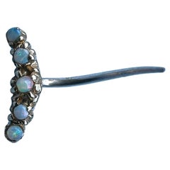 Opal-Ohrring Halbmond Gold Silber Gold Silber