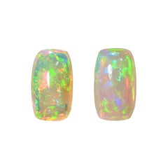 9.84 Carat Ethiopian Opal Cushion Pair Loose Gemstones - Merkaba Jewelry Beverly