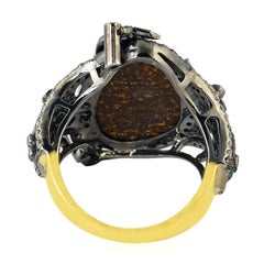 Opal Emerald Diamond Cocktail Ring