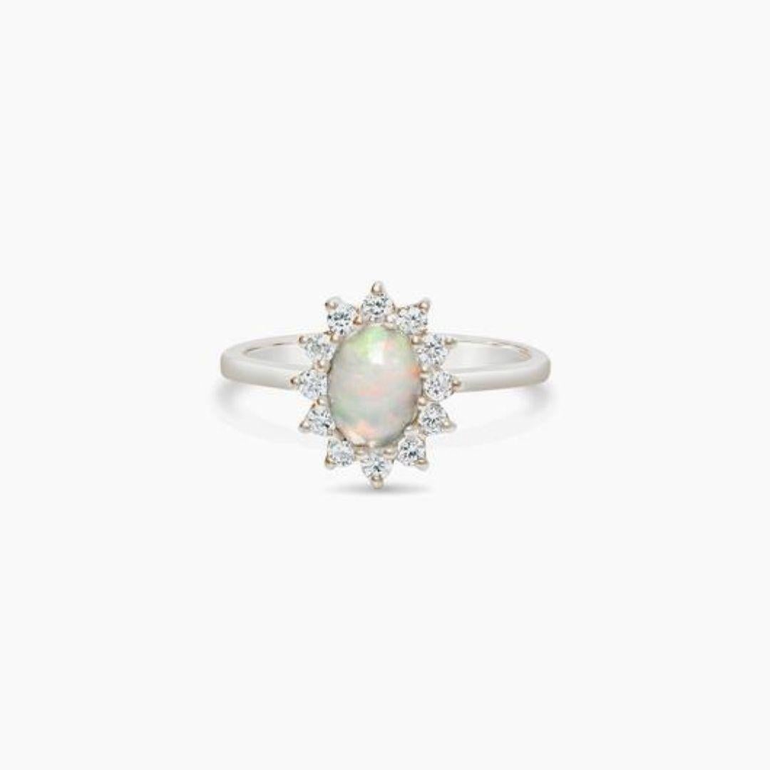 fire opal wedding ring