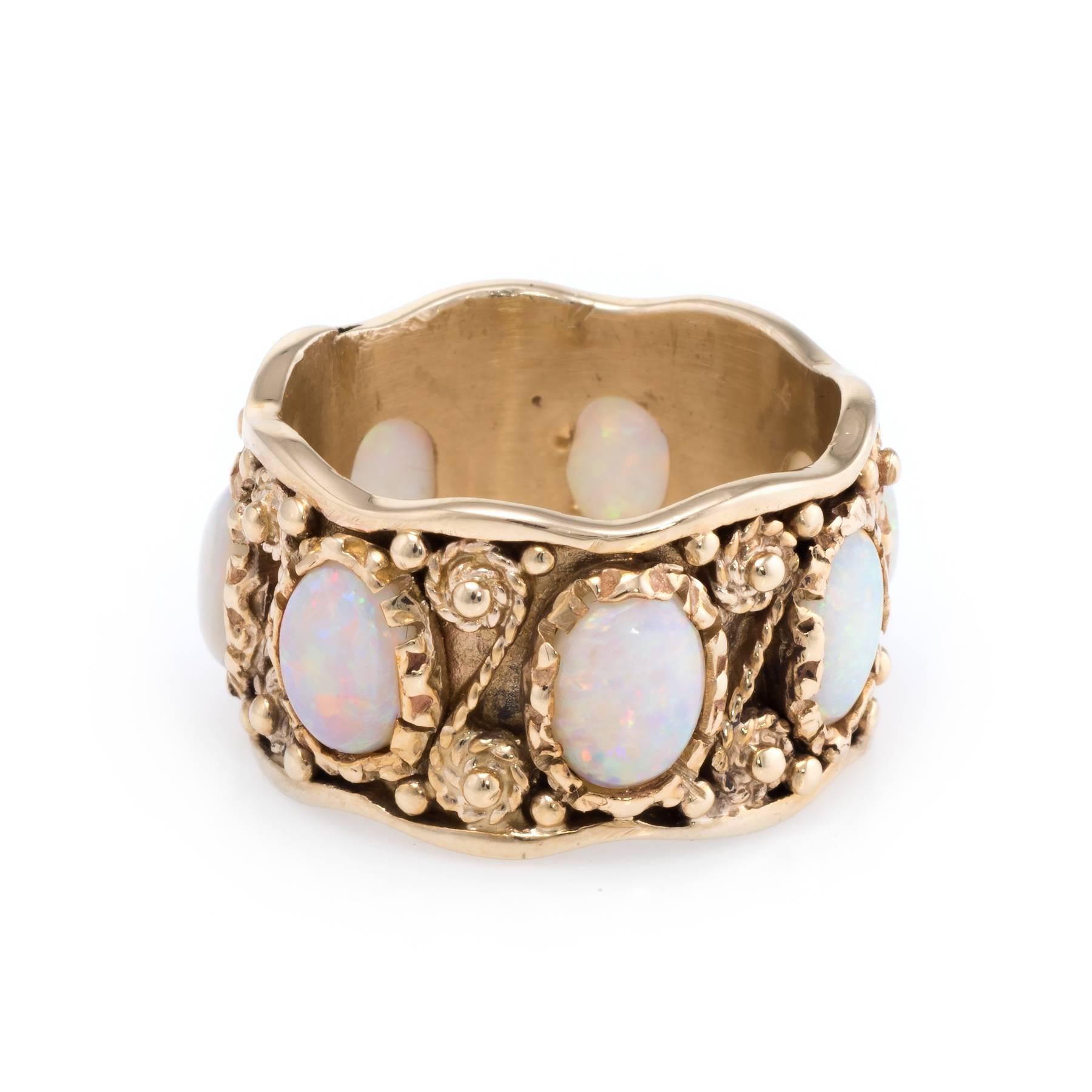vintage opal eternity ring